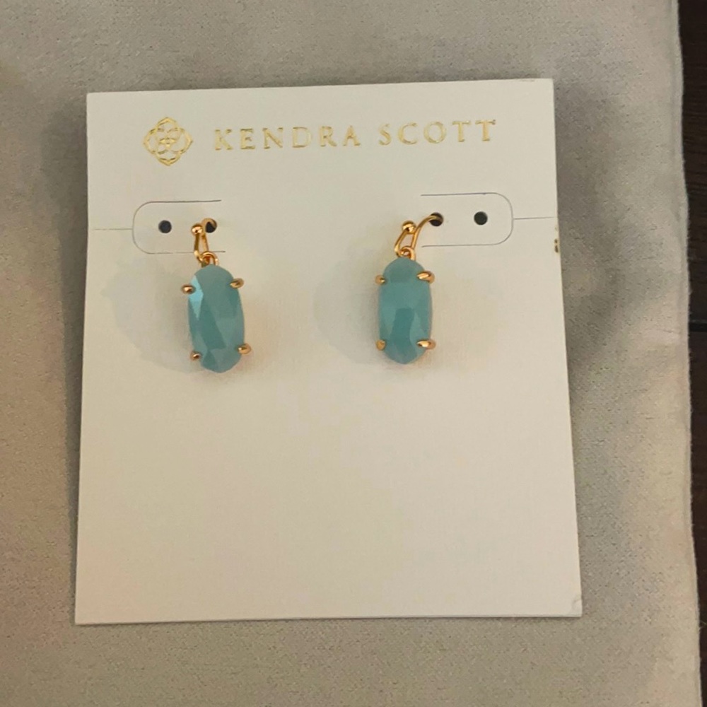 NWT Kendra Scott Teal Earrings